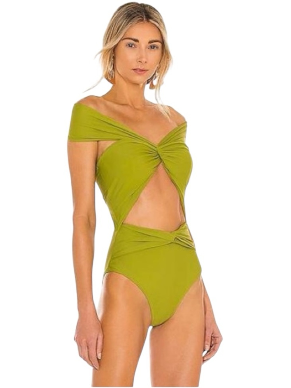 NWT Andrea Iyamah Amina Convertible One Piece Swimsuit Olive Medium Multiway
